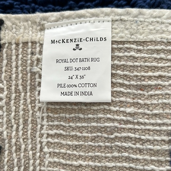 MacKenzie-Childs 24x36 Royal Dot Bath Rug - Picture 6 of 13